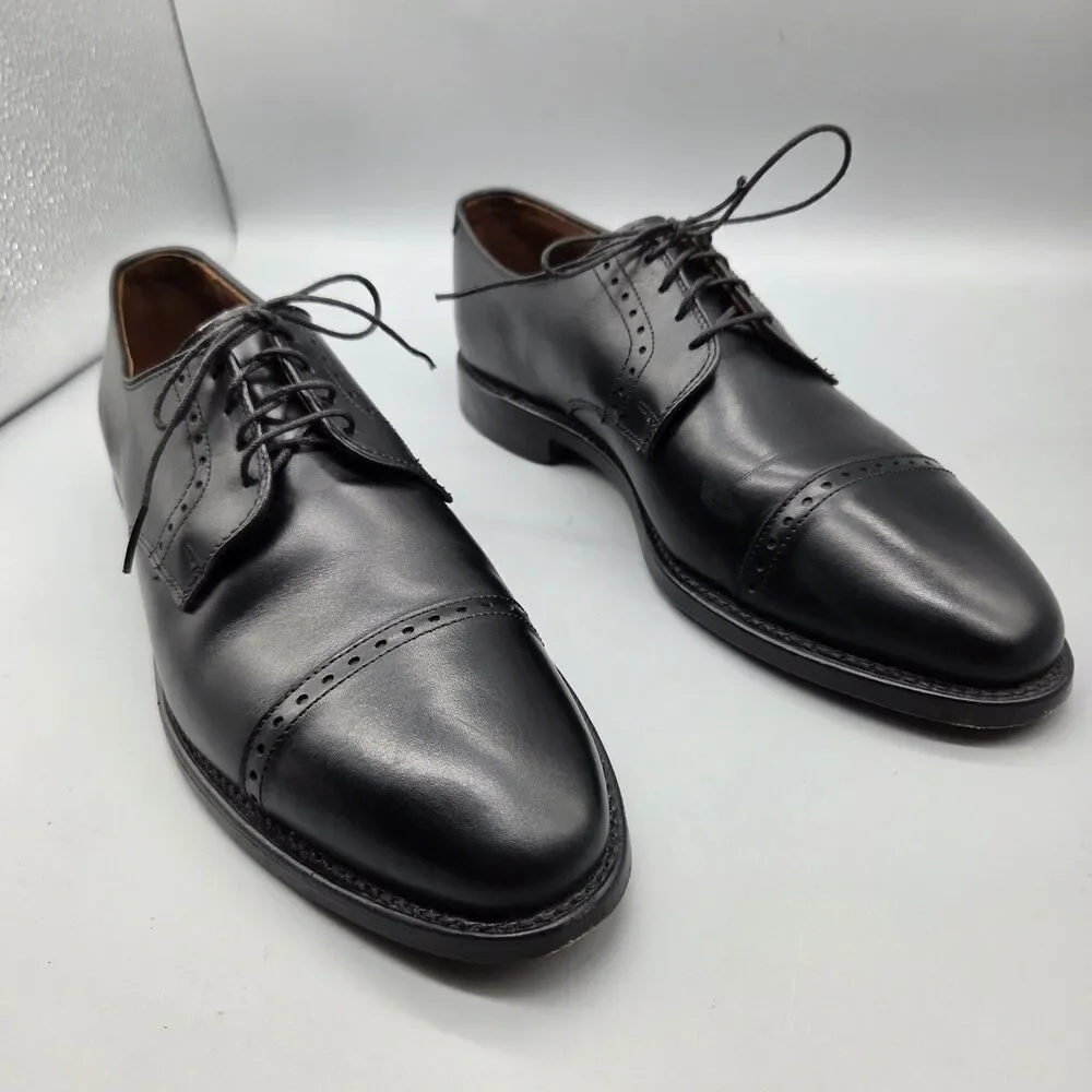Allen Edmonds  Black Clifton Cap Toe Leather Dress Oxford Shoes Size 8.5 D USA